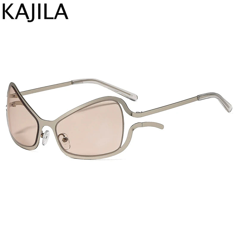 🔥 Stock Limité - Lunettes Cat Eye Shield Y2K Luxe | Parfaites avec Bikini & Tankini Plage