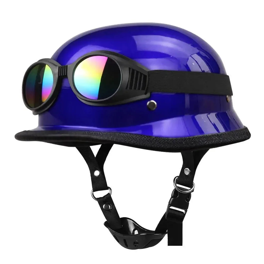 casque moto scooter dessus cuir vintage homme femme