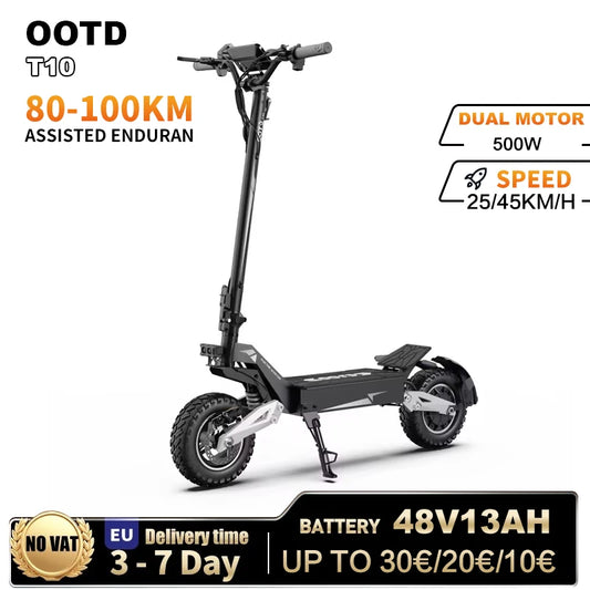 E-scooter de ville avec pneus tout terrain 900W 48V 13AH