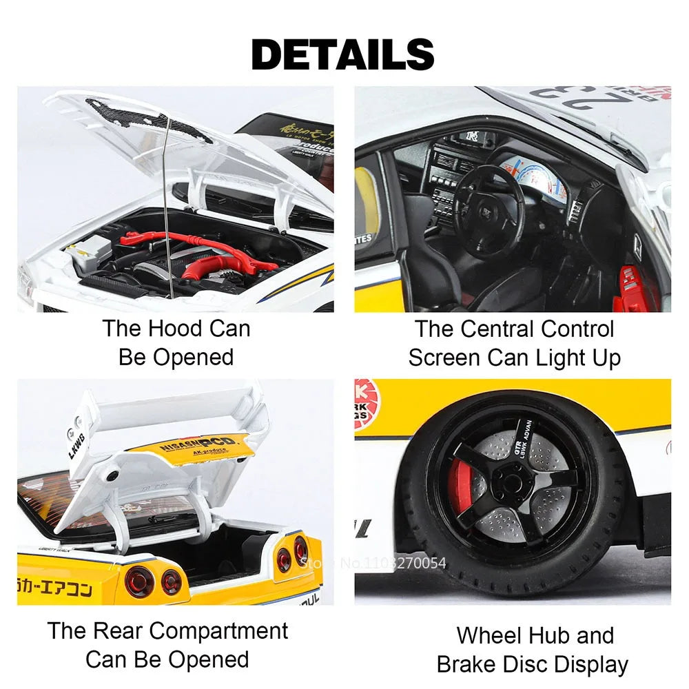 super car GTR 1/18 en alliage