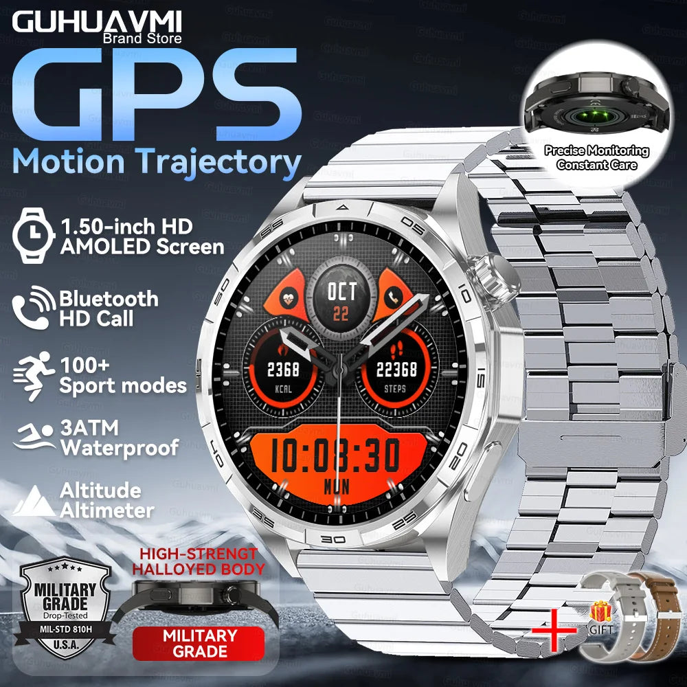 Montre Connectée GPS Sport 6 Pro - Écran Tactile, Appel Vocal, Étanche - Smartwatch Homme Outdoor