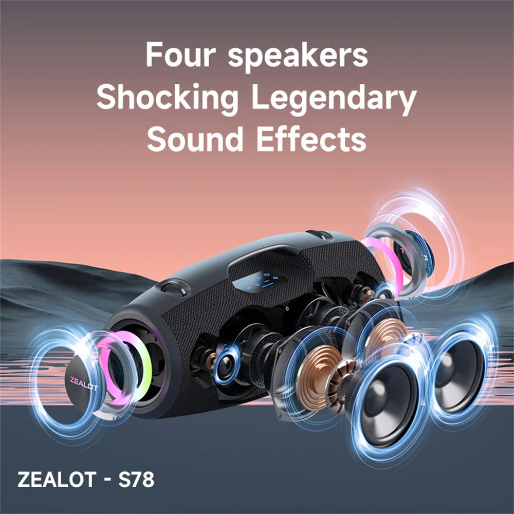 ZEALOT-S78 120W haut-parleur Bluetooth Portable
