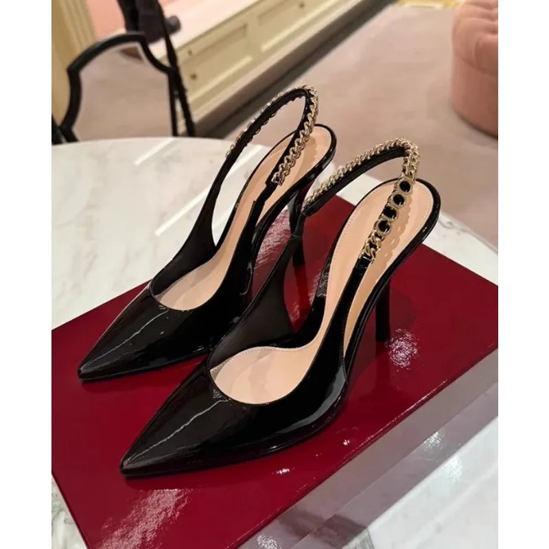 chaussures femme a talon éguille bout pointu élégant