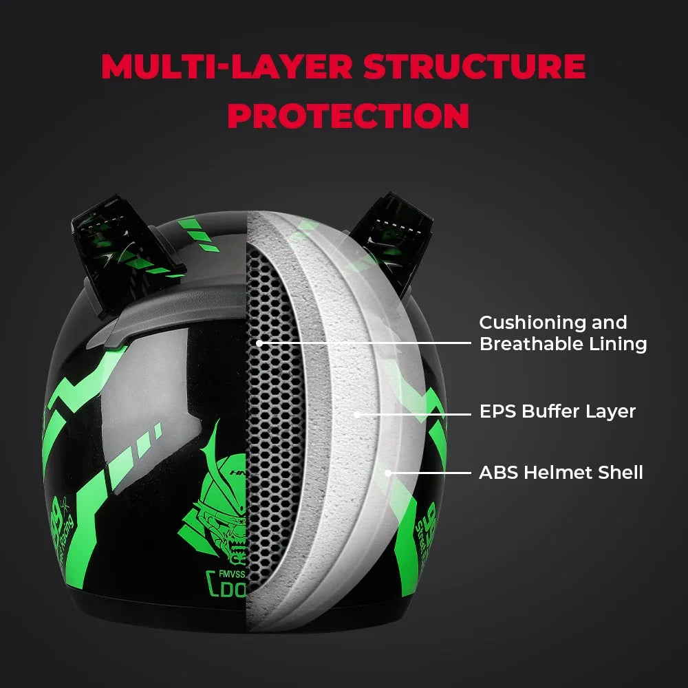 Casque de Moto oreilles de chat intégral pour femmes