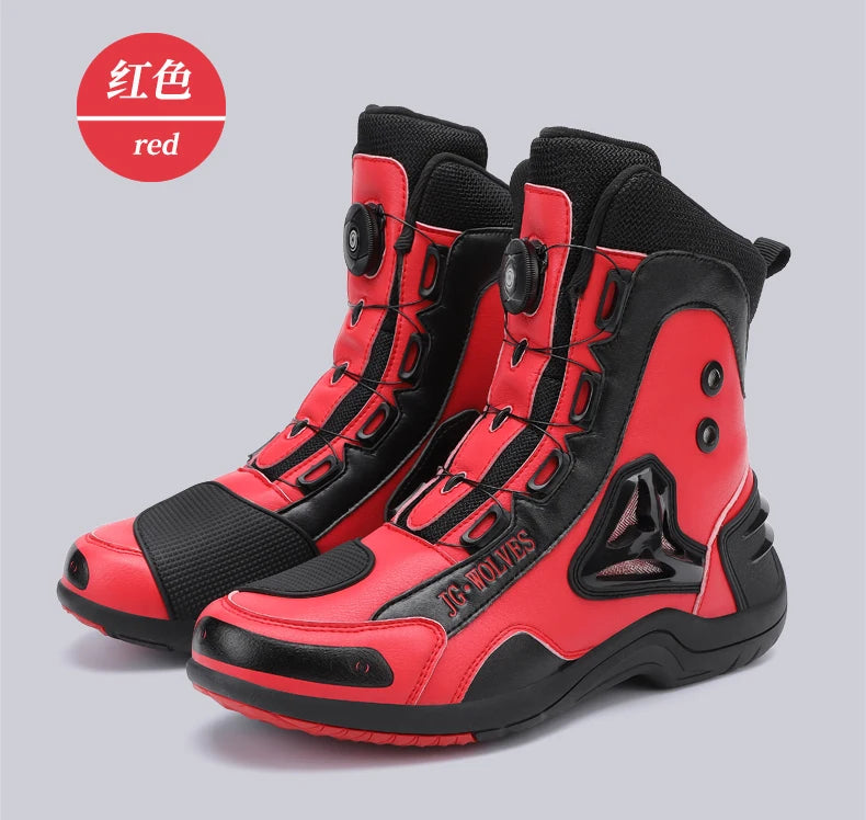 Bottes de moto taille haute avec protection