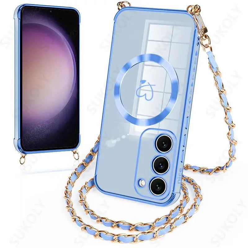 Étui à bandoulière pour femmes Samsung Galaxy S23 ultra au S24 FE