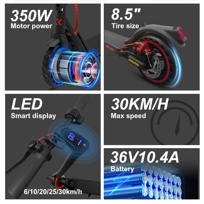 E-scooter électrique adulte 36V/10.4 AH/350 W