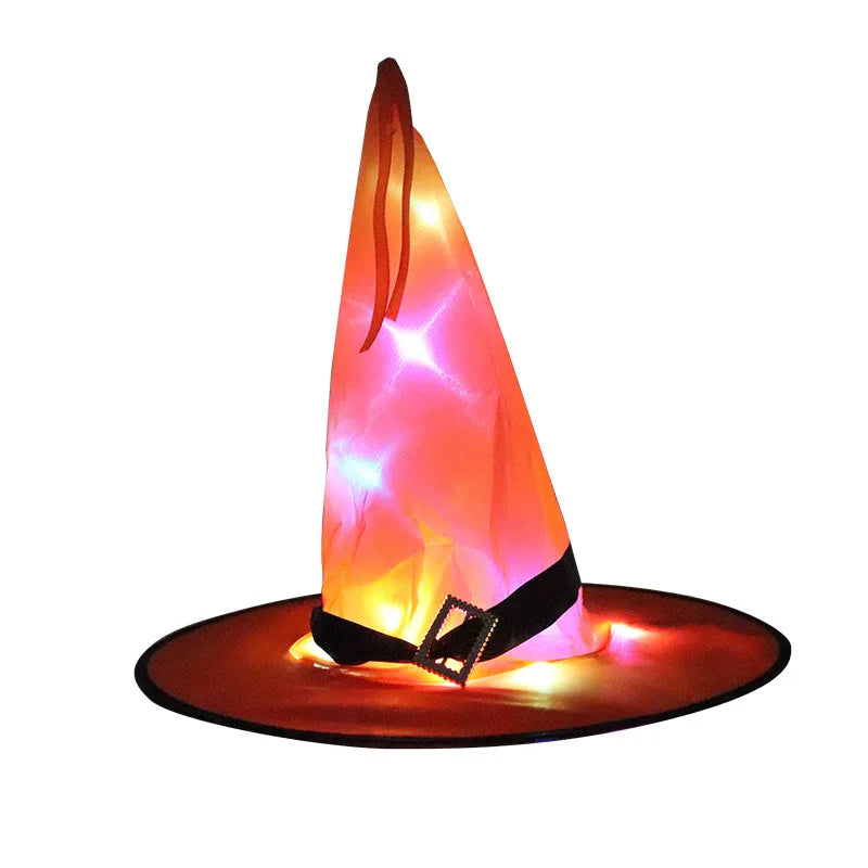 chapeau de sorcière halloween lumineux