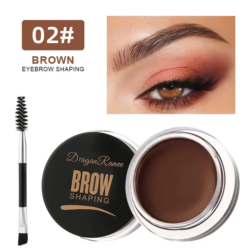 Crème pour sourcils, couleur marron mat, noir sauvage, teinte naturelle