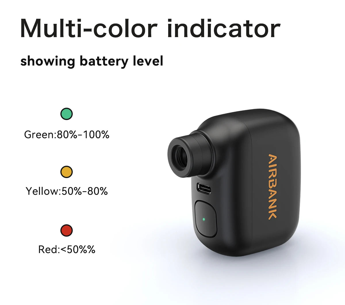 Mini pompe à vélo portable aste, 100PSI, 5V, Type-C,