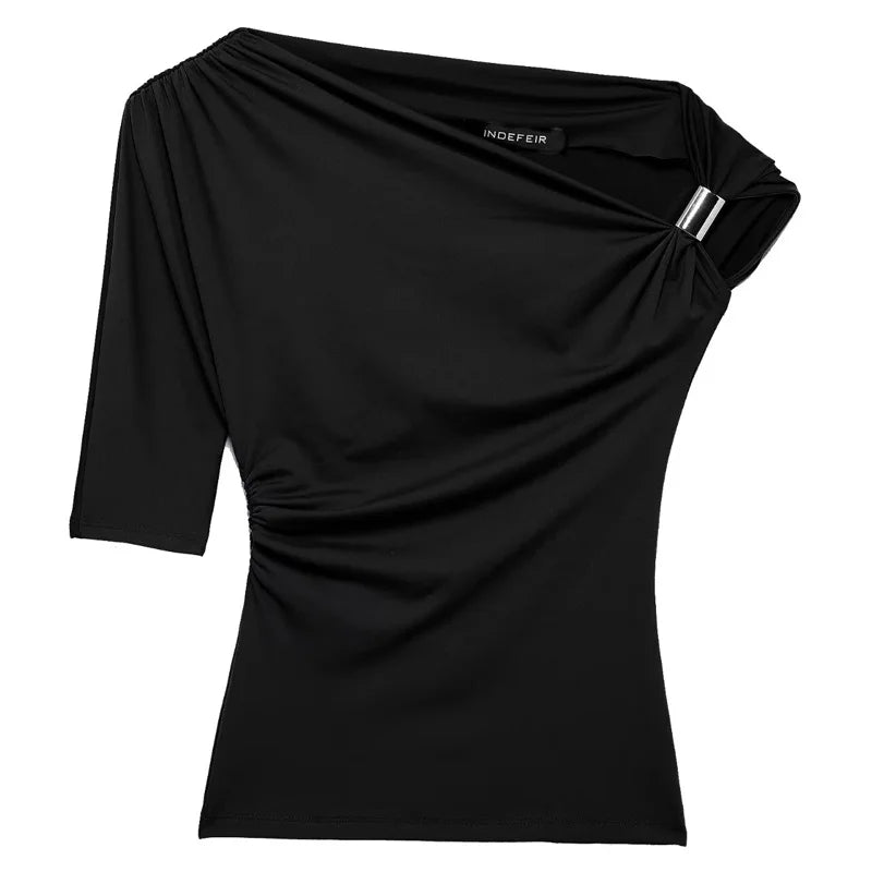 nouveauté haut asymétrique pour femme