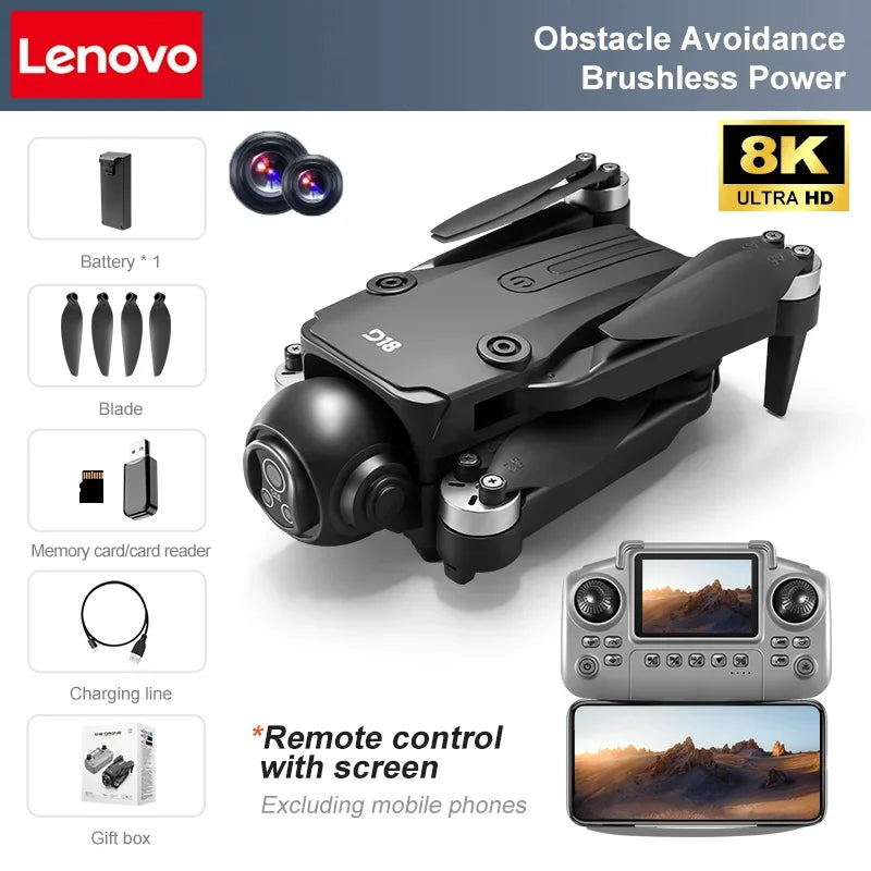 Lenovo D18 Drone 8K aérien double caméra