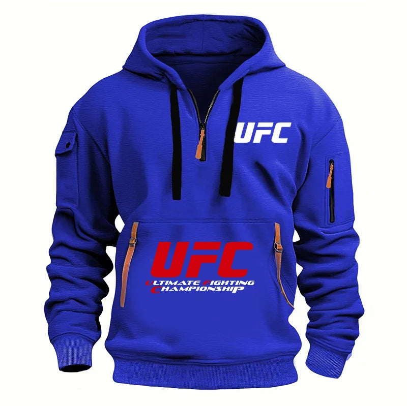 sweat a capuche demi zippé hommes et femmes "UFC championship"