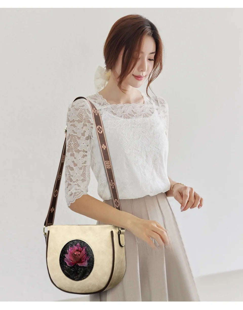 sac a main luxe vintage en cuir pour femmes