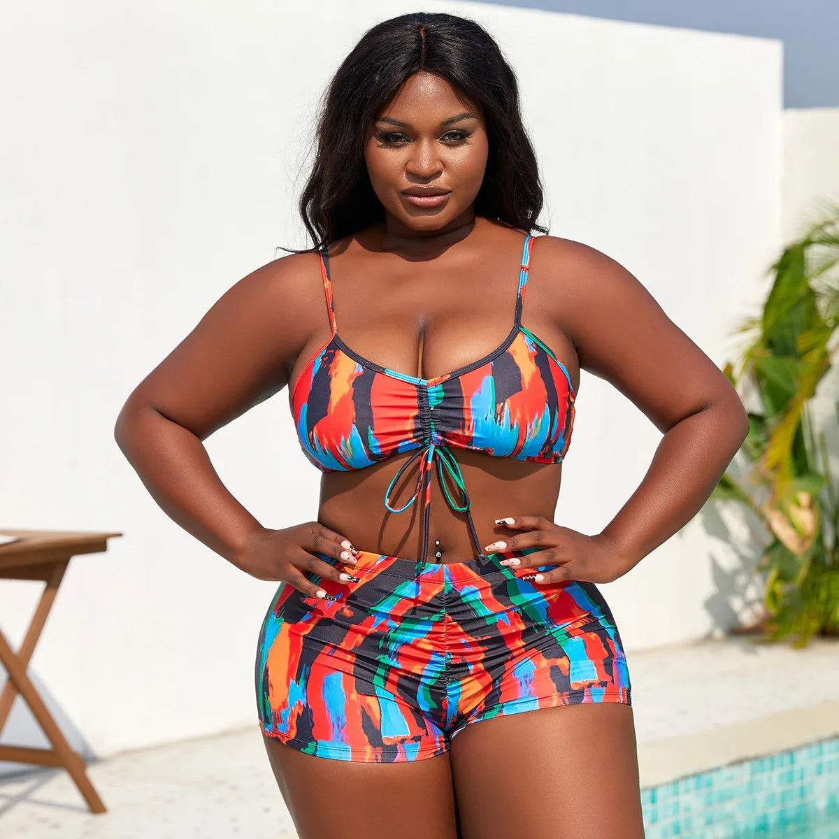 Bikini 3 Pièces Grande Taille Push-Up Taille Haute Femme - VIGOJOY