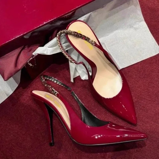 chaussures femme a talon éguille bout pointu élégant