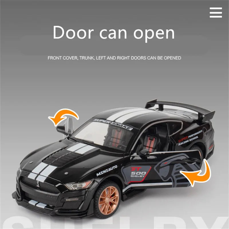 1:24 Ford Mustang Shelby GT500 en métal avec son et lumières