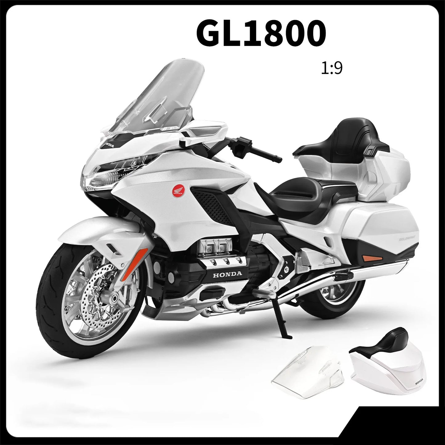 moto de collection a l'échelle 1/9 (27cm) honda gold wing tour