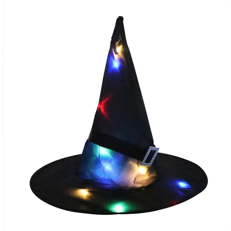 chapeau de sorcière halloween lumineux