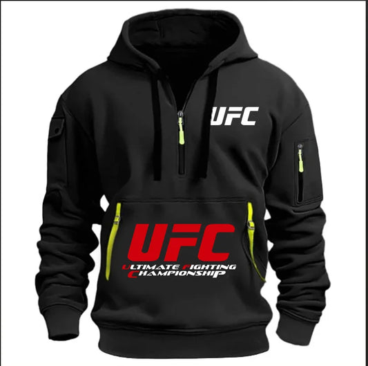 sweat a capuche demi zippé hommes et femmes "UFC championship"