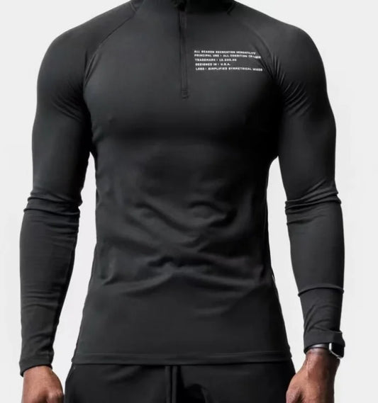 haut sport de course demi zippé pour hommes