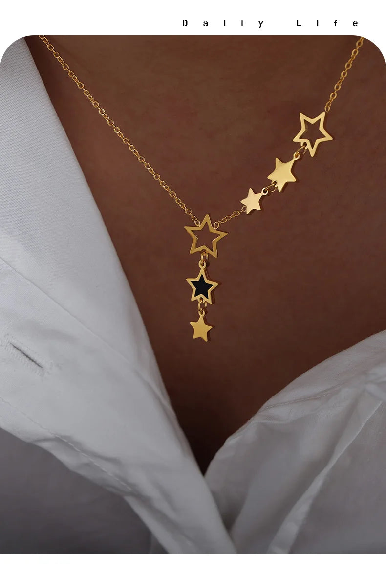 pendentif étoile dorée tendance pour femmes