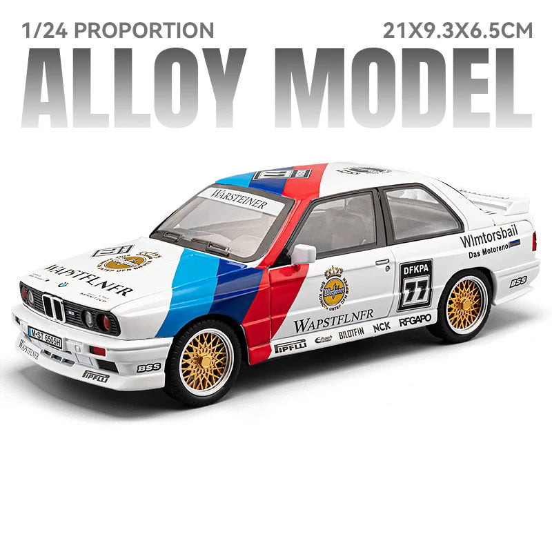 M3 GTR M4 Alliage métal Miniature 1/24 avec portes et capot ouvrant lumière et pile inclus