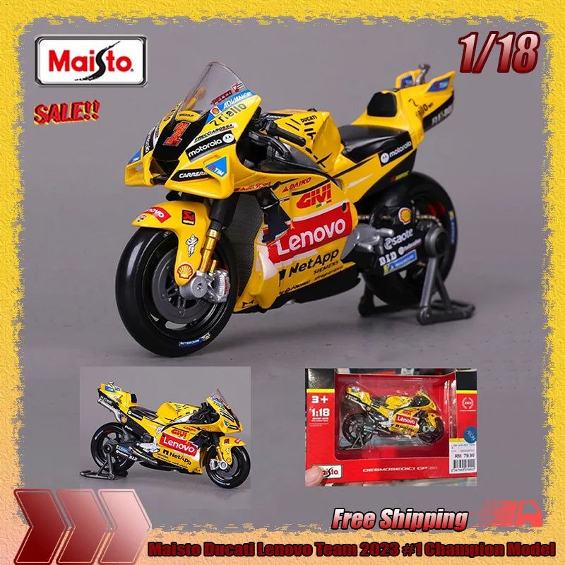 moto GP de collection 1/18 métal avec support/a partir de 14ans