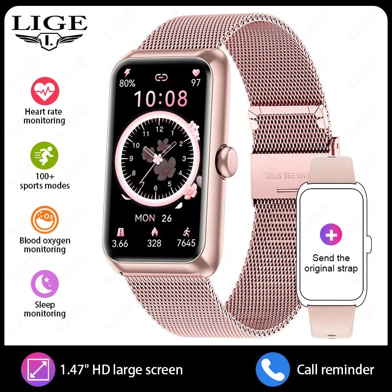 montre femmes connecté bracelet souple ou émaillé
