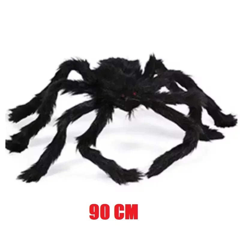 grande araignée en peluche déco pour halloween