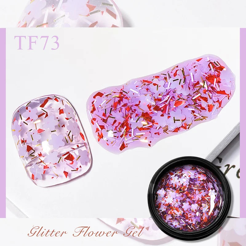 vernis a ongle gel a fleur séchée