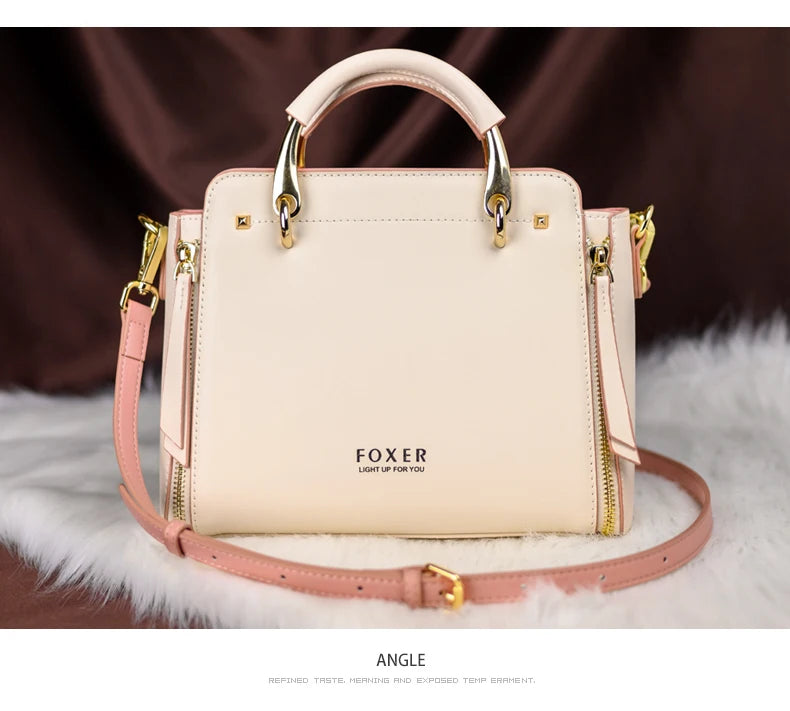 sac à bandoulière en cuir véritable vintage élégant pour femmes automne/ hiver