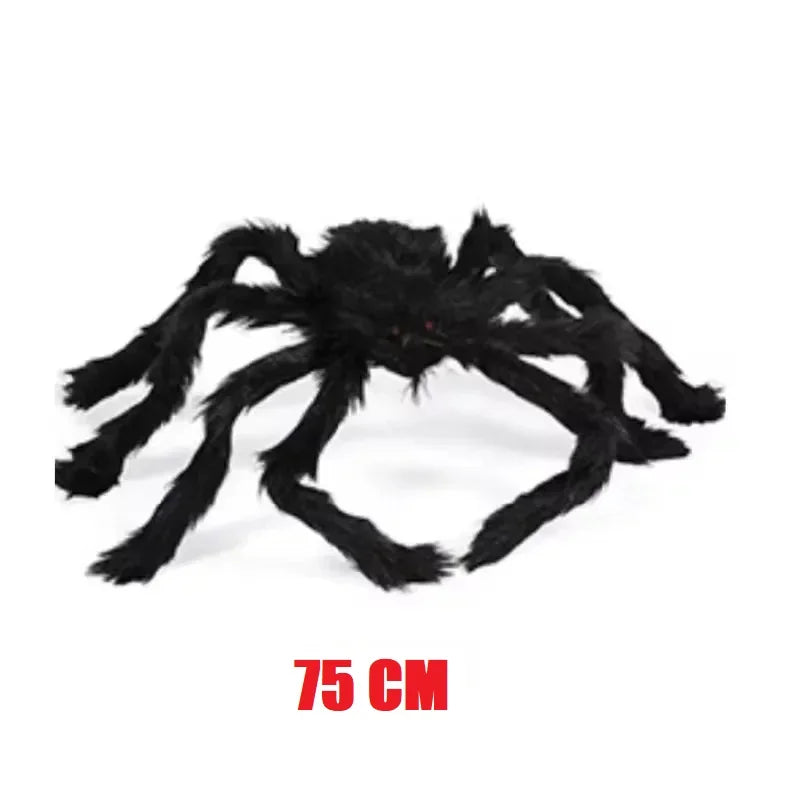 grande araignée en peluche déco pour halloween