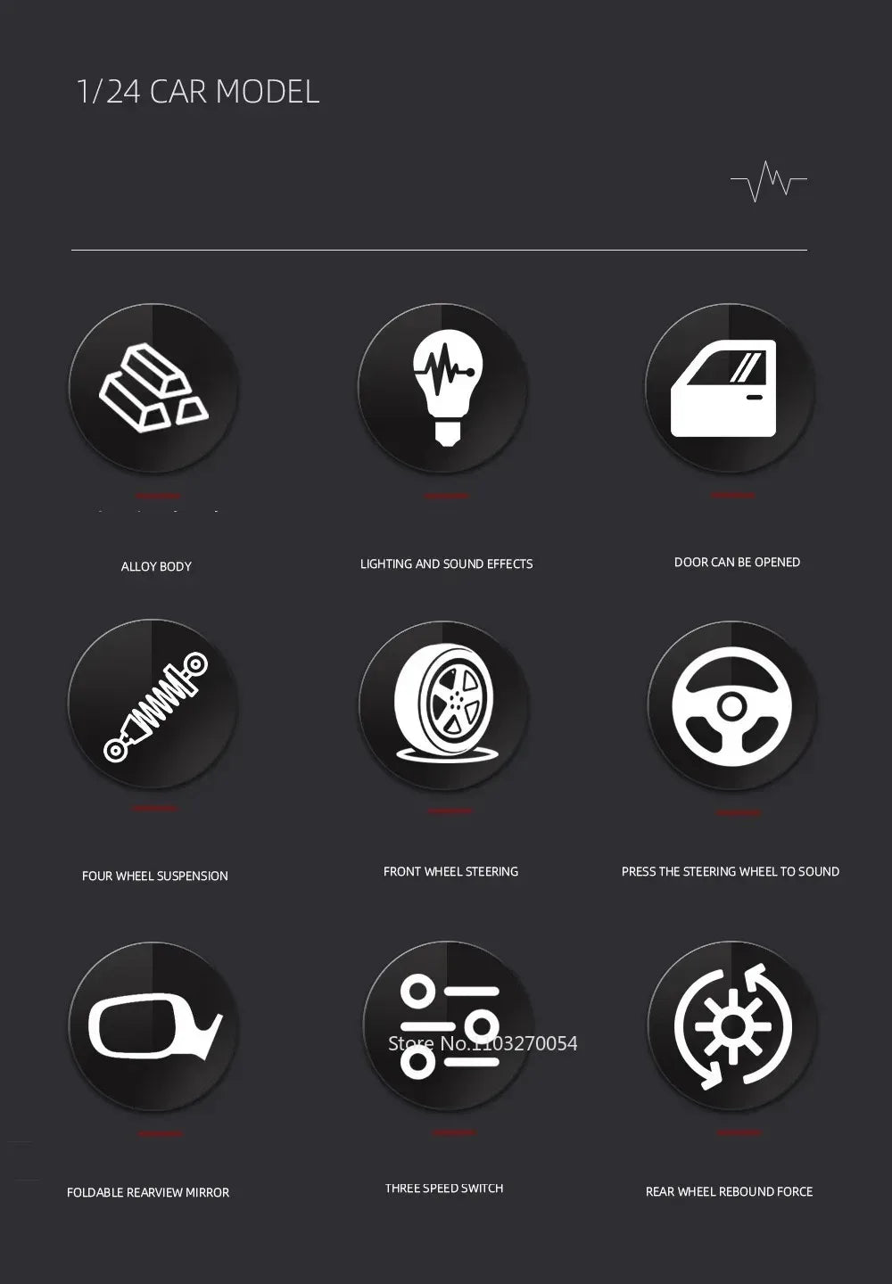 M3 GTR M4 Alliage métal Miniature 1/24 avec portes et capot ouvrant lumière et pile inclus