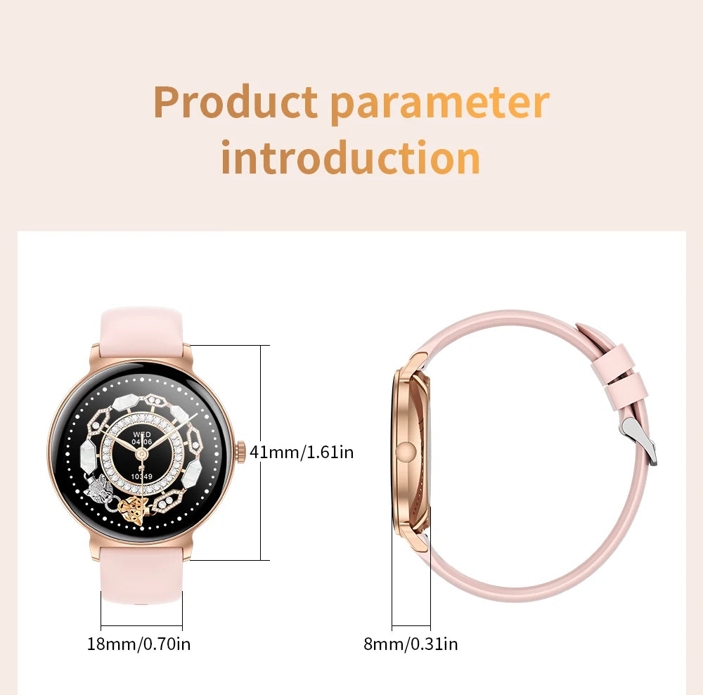 LIGE Ultra-mince montre intelligente dames Bluetooth appel cadran personnalisé Sport fréquence cardiaque santé suivi montre étanche femmes Smartwatch