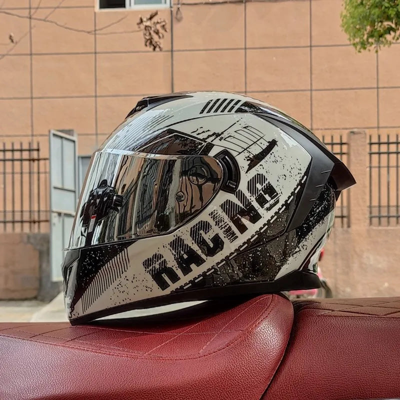 casque integral moto scooter homme femme avec graphisme personalisé