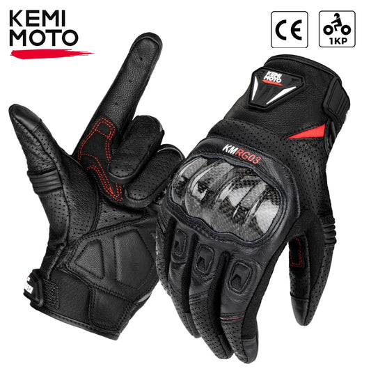 KEMIMOTO gants de Moto en cuir