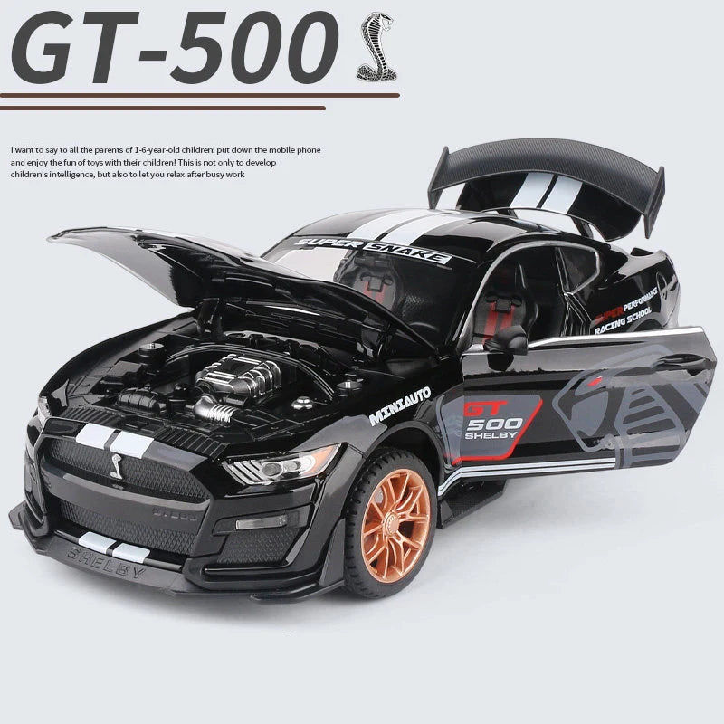 1:24 Ford Mustang Shelby GT500 en métal avec son et lumières