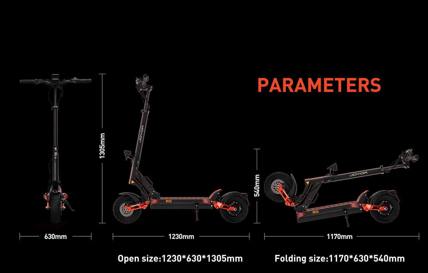 JOYOR T10 Trottinette Electrique Pliable Pour Adulte , Moteur 1000 W tout terrain