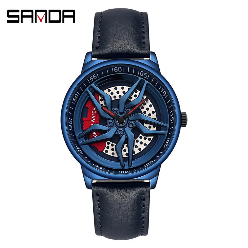 montre hommes a cadran rotatif/étanche