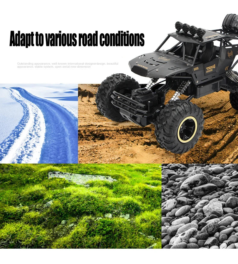Voiture RC Buggy Tout-Terrain 1:12 LED 4WD Télécommandée Enfants - MONASTORESHOP.COM