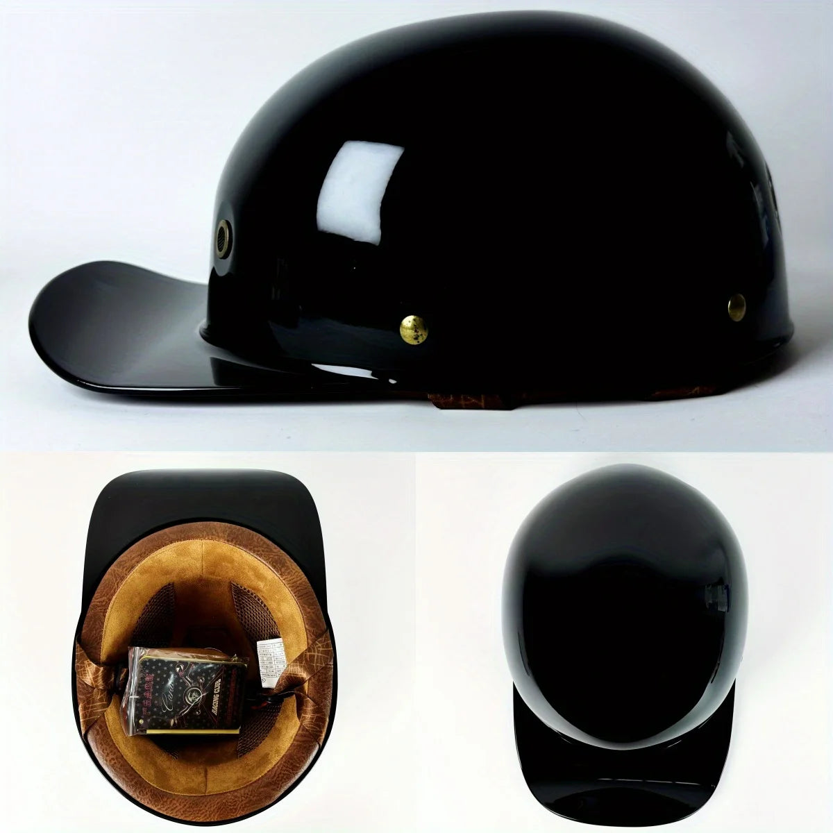 casque retro façon casquette de baseball pour harley/indian ou moto vintage