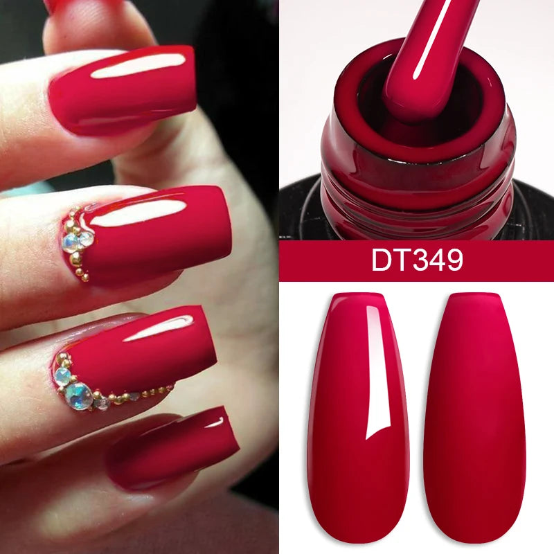 vernis a ongle rouge cristal pour femmes chic