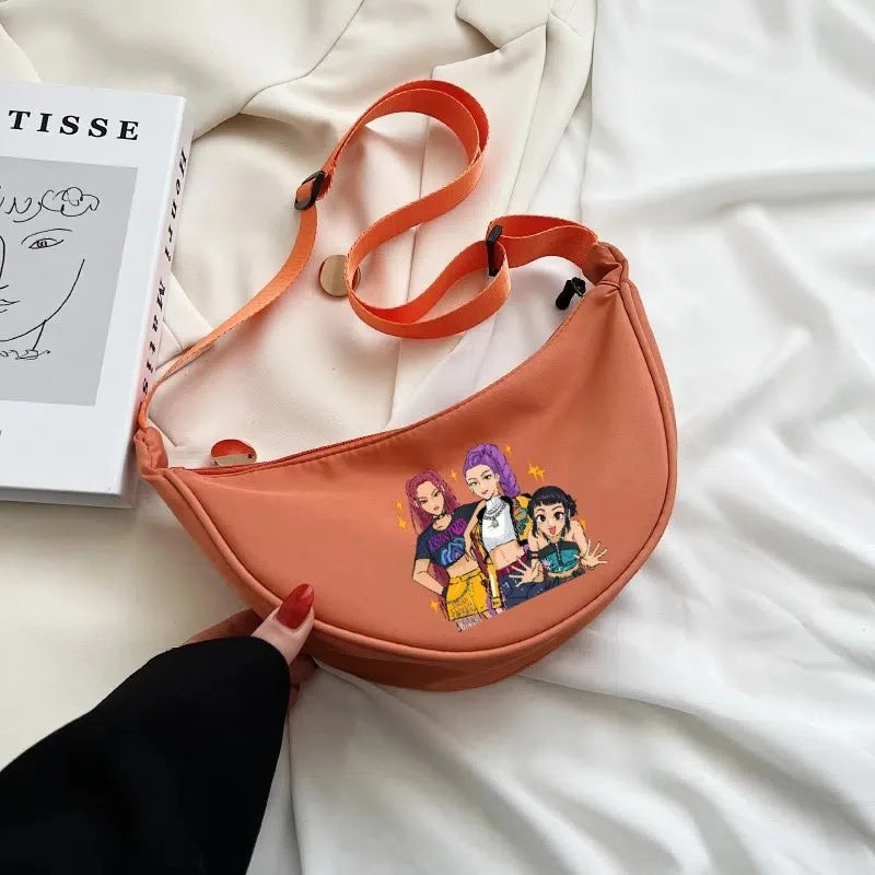 K-pop Demon Hunters sac à bandoulière en toile ou sac de mode pour petite fille
