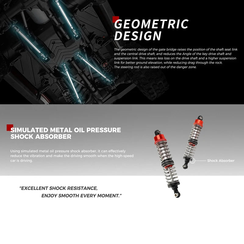 Voiture RC professionnelle tout-terrain 4x4 bronco 1/10 4WD crawler