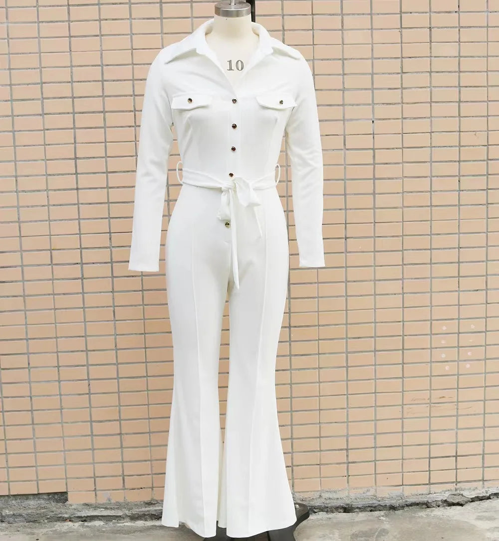 combinaison taille haute femme pantalon évasé élégant