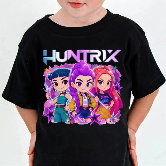 Huntrix Kpop chasseurs de démons T-Shirt pour garçons filles/femmes