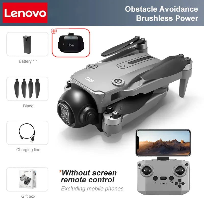 Lenovo D18 Drone 8K aérien double caméra