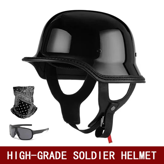 casque de moto vintage de soldat allemand