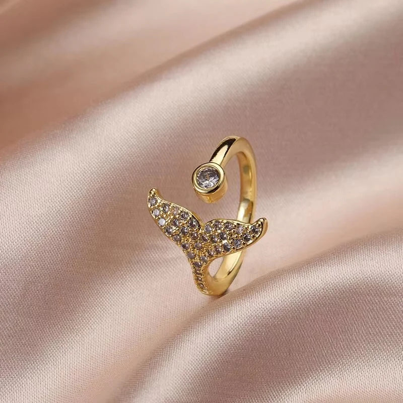 Anneaux de serpent gothiques en cristal règlable pour femmes